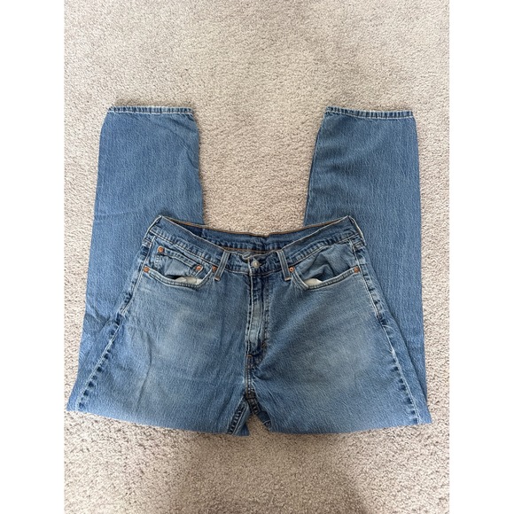 Levi's Other - Levis 505 Regular Fit Jeans Mens 33x29 Medium Wash Blue Straight Leg Denim